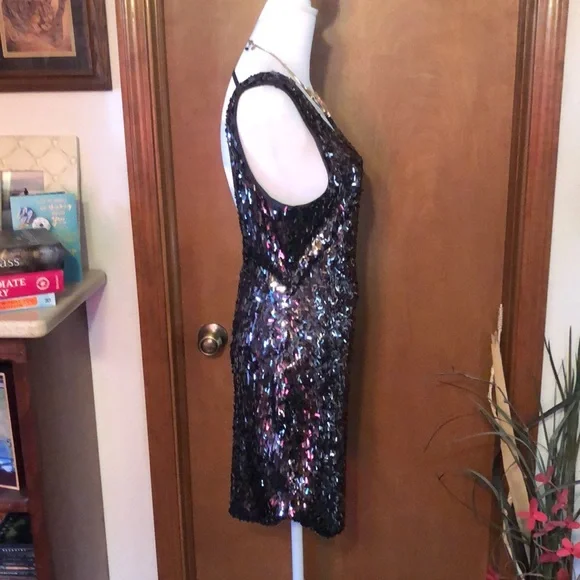 Sexy Express Silver Sequin Dress - Picture 15 of 16